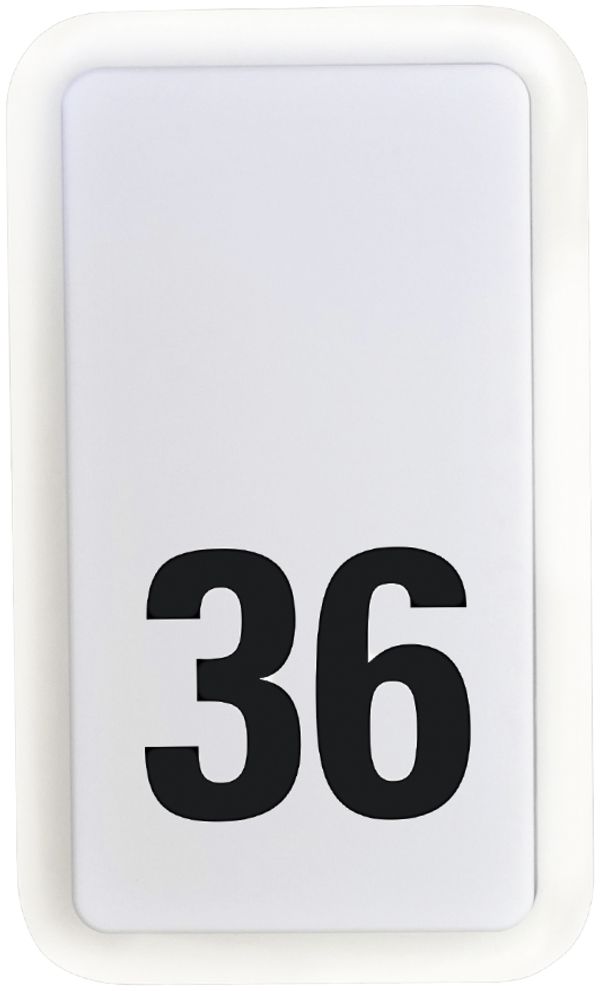 Wandleuchte Z-Licht Corlite 2×E27 300×175×80 IP54 mit Hausnummer 80mm weiss