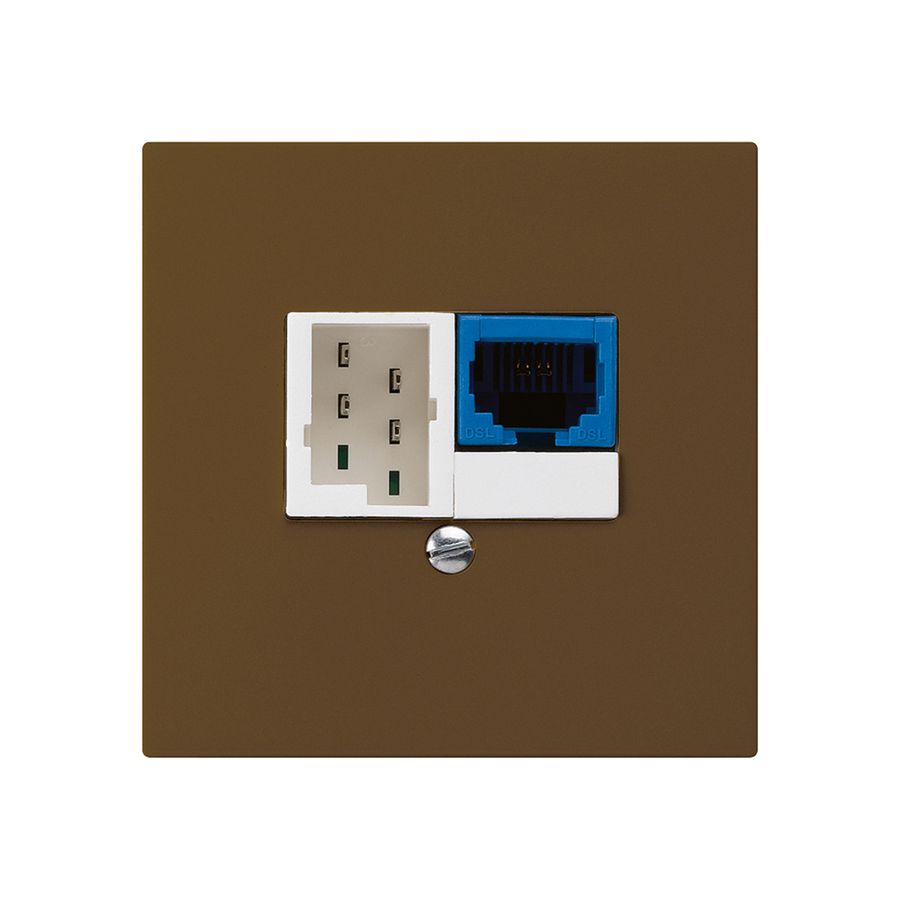 UP-Dose DSL kallysto 1×RJ45/1×T+T braun