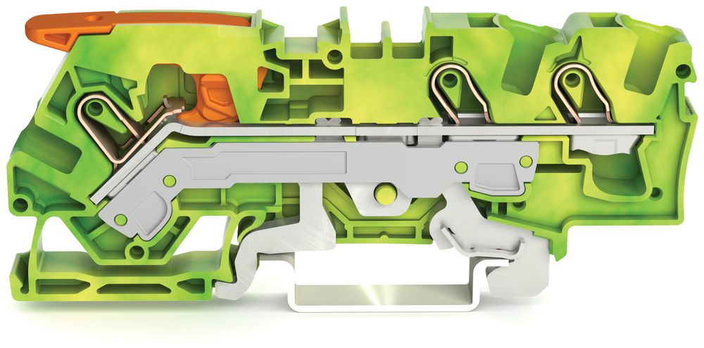 Borne de protection WAGO TOPJOB-S 6mm² 3L vert/jaune série 2106