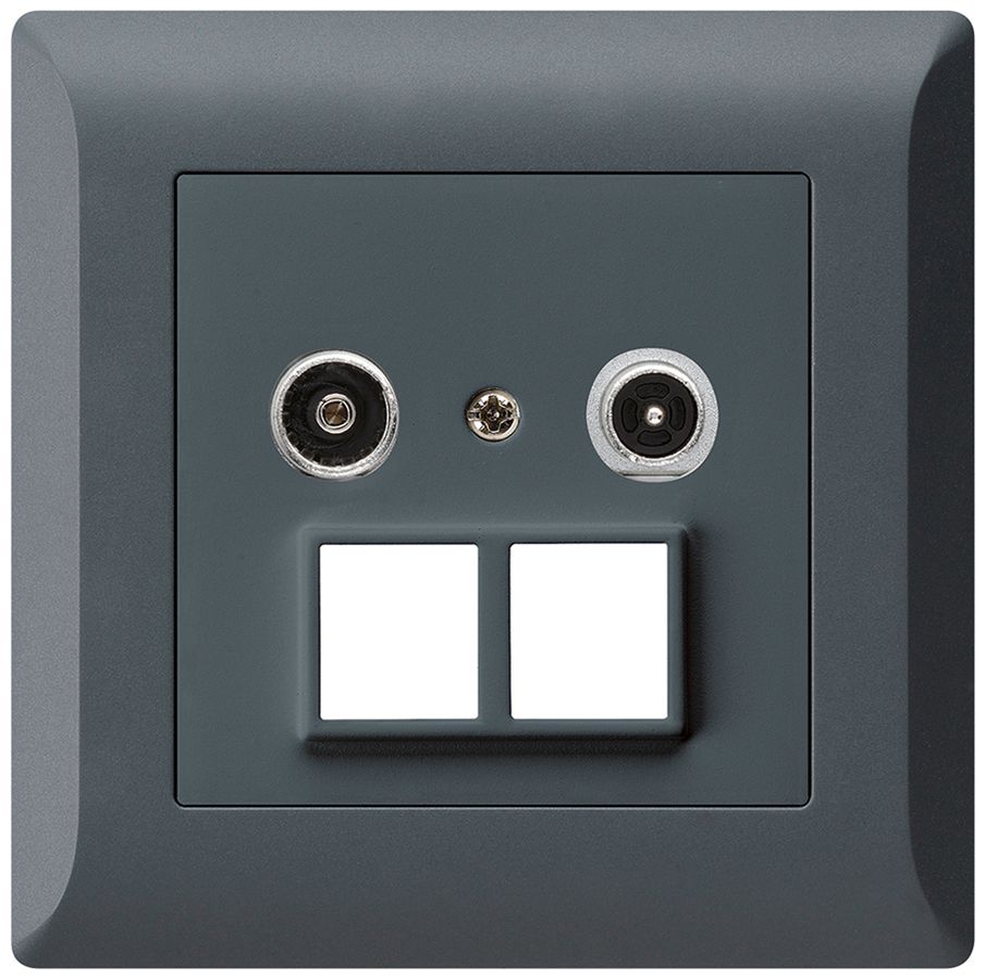 Prise multimédia ENC kallysto.line R/TV 19dB 2GHz anthracite