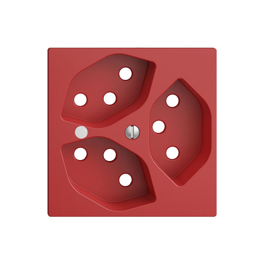 Frontset EDIZIOdue berry 60×60mm 3×T13 mit Linse