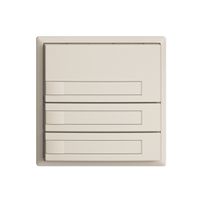UP-Taster KNX 3-fach EDIZIOdue crema RGB ohne LED mit Papiereinlage