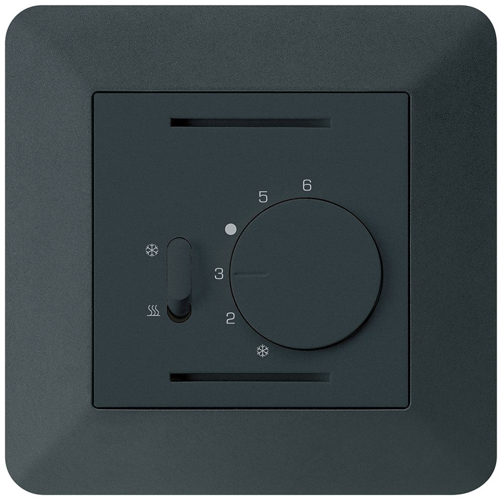 Termostato INC Hager kallysto.trend, con interr.di riscald./raffred., nero