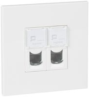 Presa di raccordo INC ATO STP 2×RJ45 bianco cat.6 grd.I