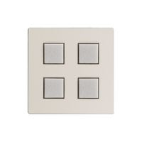 Kit de recouvr. EDIZIOdue elegance pour poussoir quadruple blanc arctique