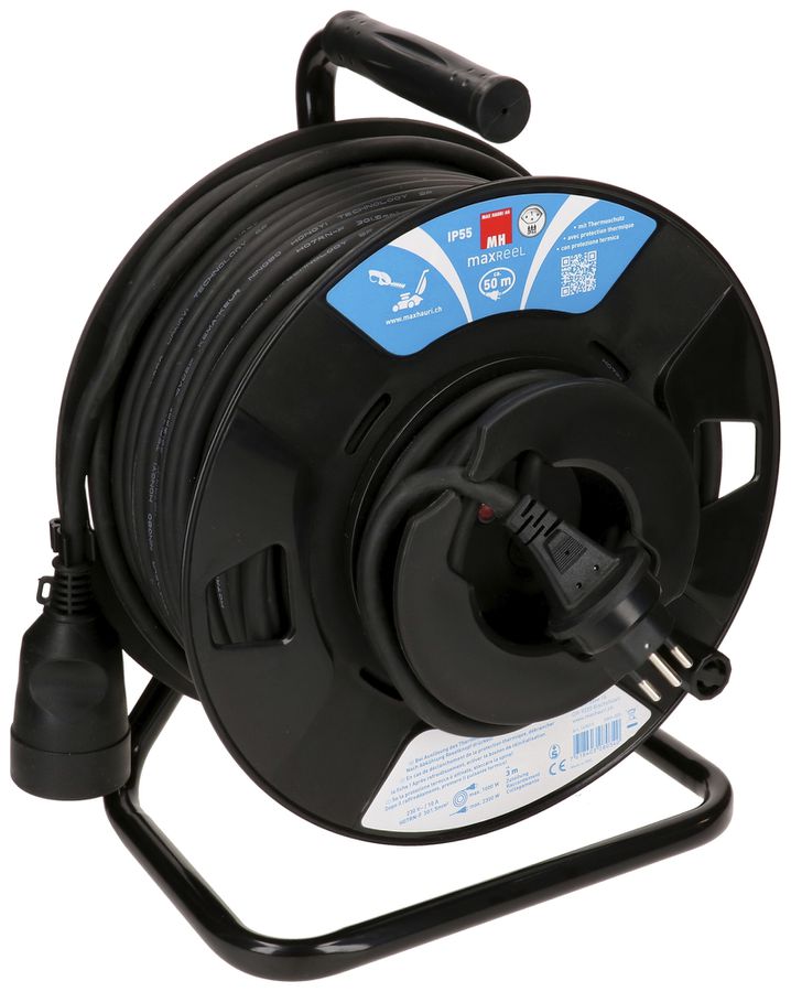Kabelrolle MH maxReeL 1×T13 3×1.5mm² 50m IP55 schwarz