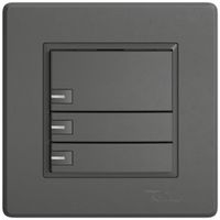 UP-KNX-Taster RGB EDIZIO.liv SNAPFIX® Temperaturfüh.RGB-LED 3×T 1-Tbed.dgu