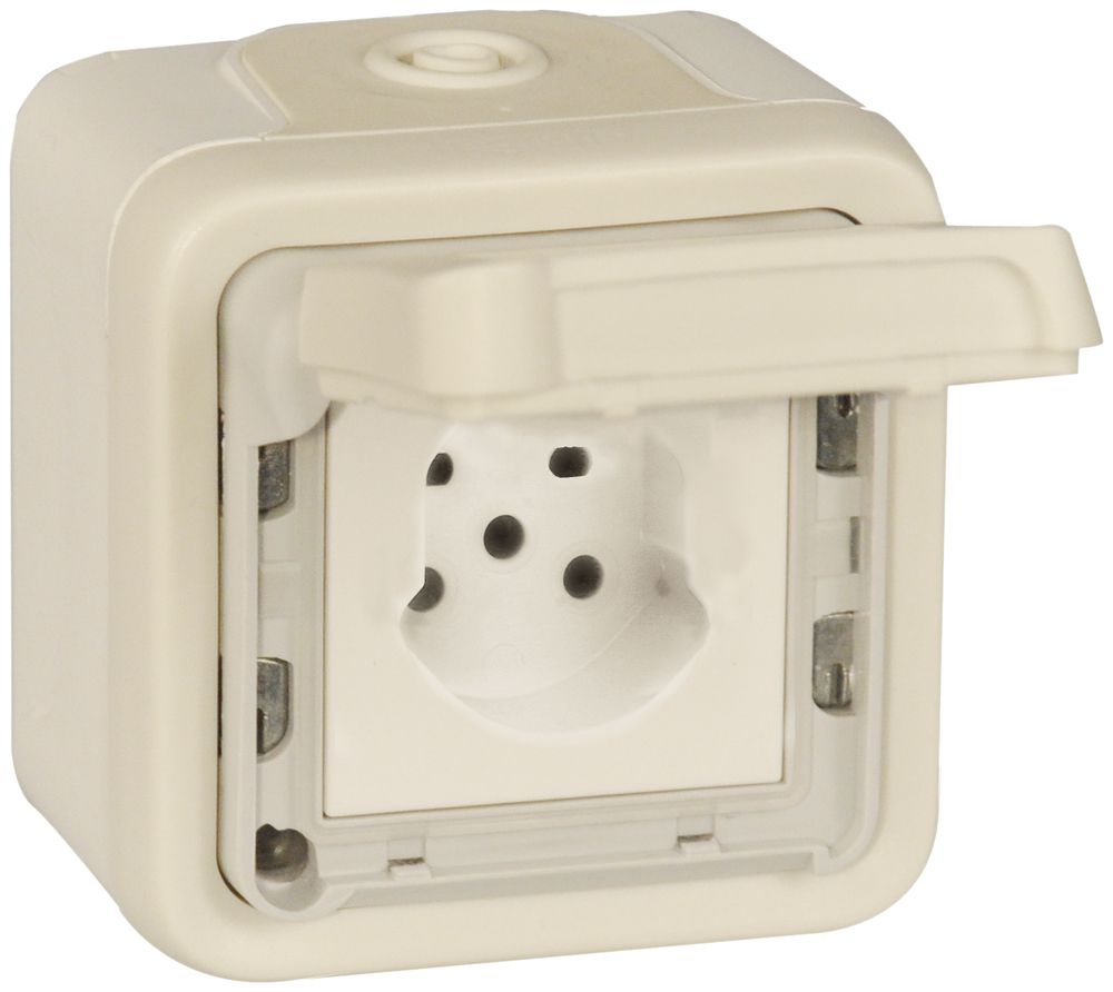 Prise AP PLEXO type 15 gris