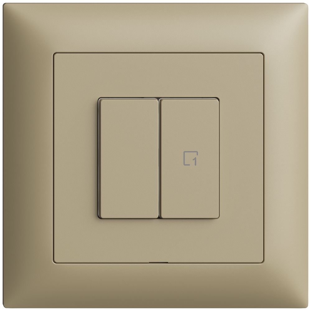 UP-Druckschalter 1K/2T Szene WLAN Edue Wiser sand