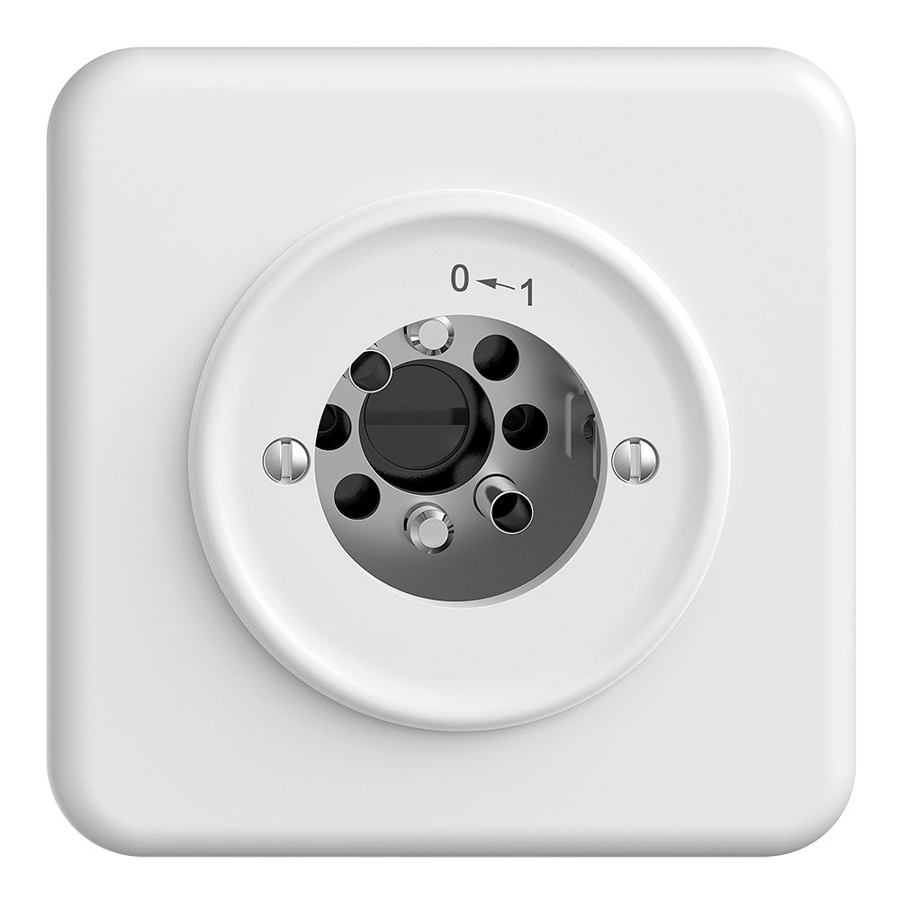 Contatto rotativo INC 0<-1/2P STANDARDdue bianco per serrat. senza cil.