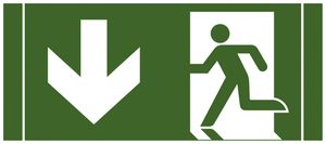 Piktogramm SCHUCH 121/35 W Pfeil nach unten, selbstklebend