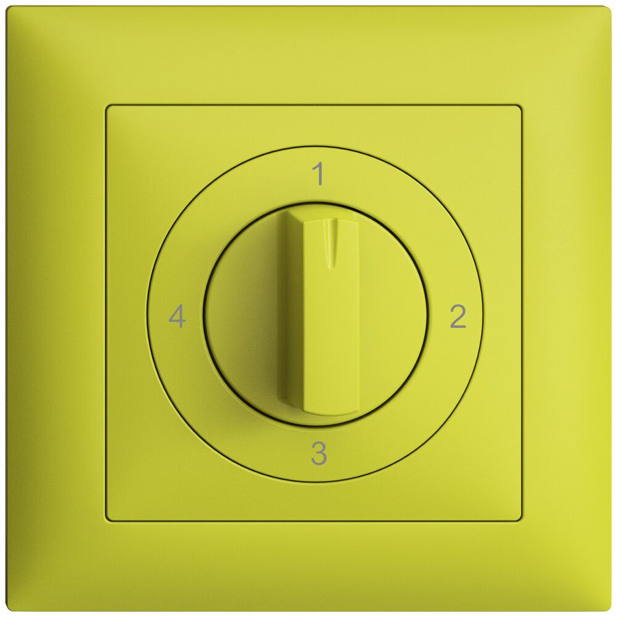 Kit frontal EDIZIOdue 1-2-3-4 88×88mm lemon pour interrupteur rotatif