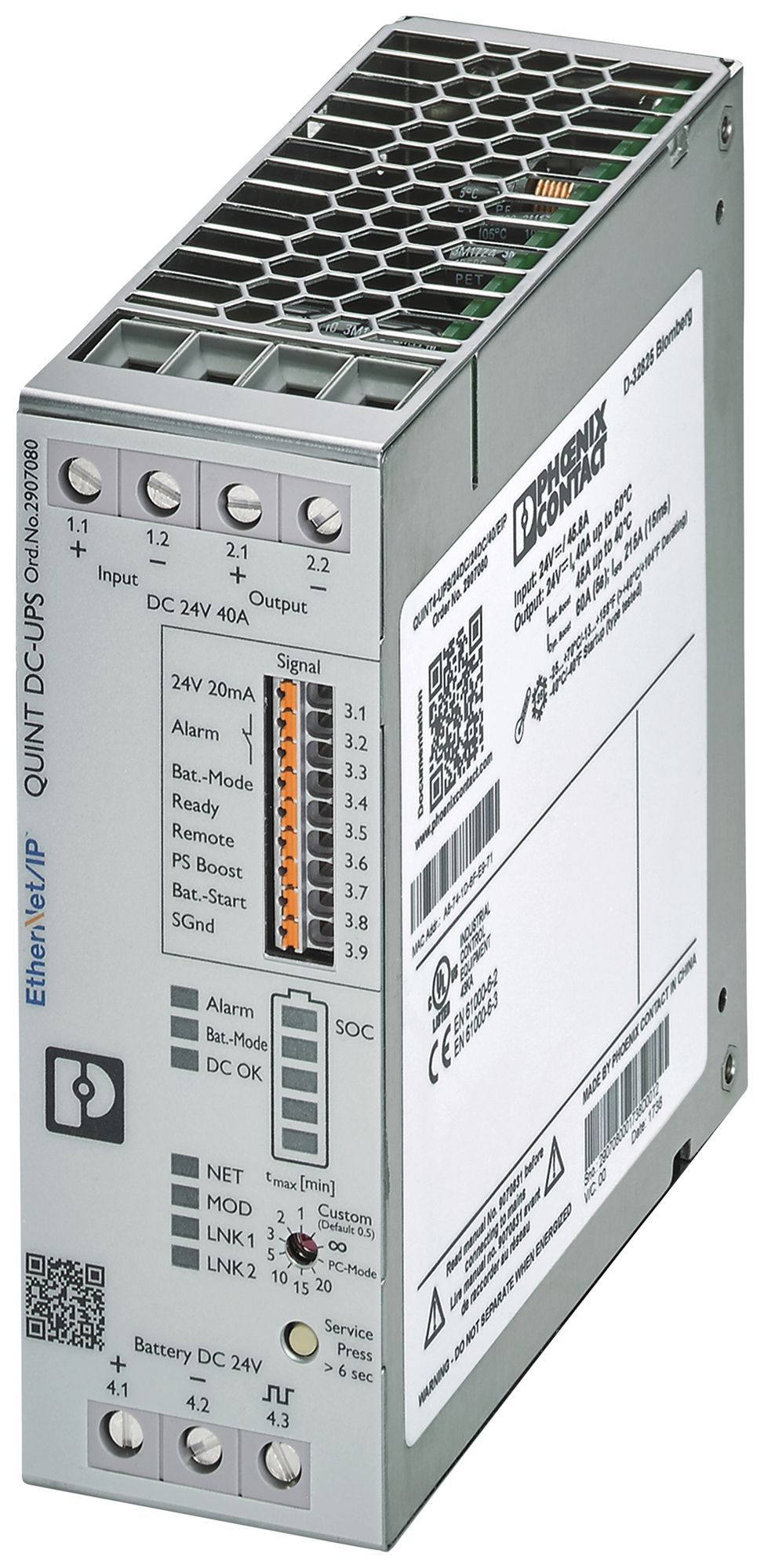 USV-Anlage PX QUINT4-UPS/24DC/24DC/40/EIP Modbus IN:24VDC OUT:24VDC/40A