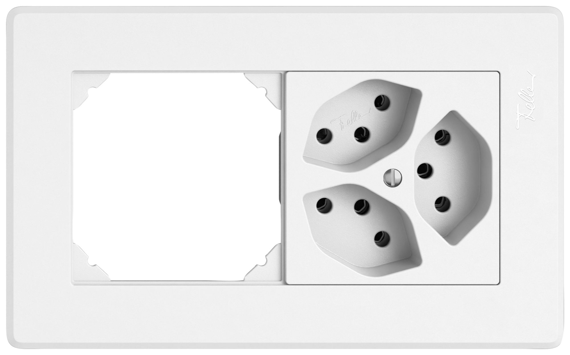 Combinaison ENC EDIZIO.liv SNAPFIX® 1×2 96×156mm vide+3×T13 blanc