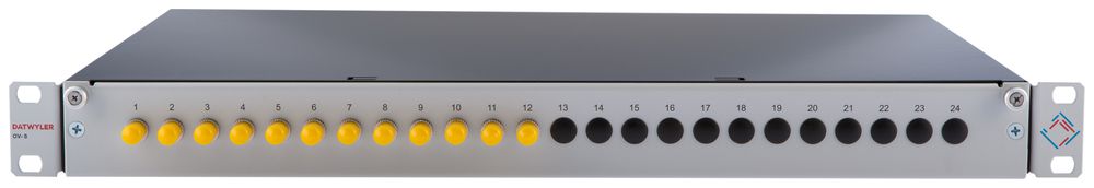 Patchpanel LWL 19" Breakoutbox 1HE 12×ST/PC SM+MM