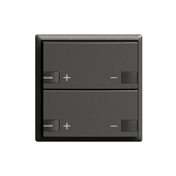 Frontset 2×Dimmer 2T mit LED ZEP EDIZIOdue schwarz
