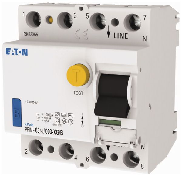 Interrupteur différentiel Eaton PFIM 4P 63A 30mA type XG/B