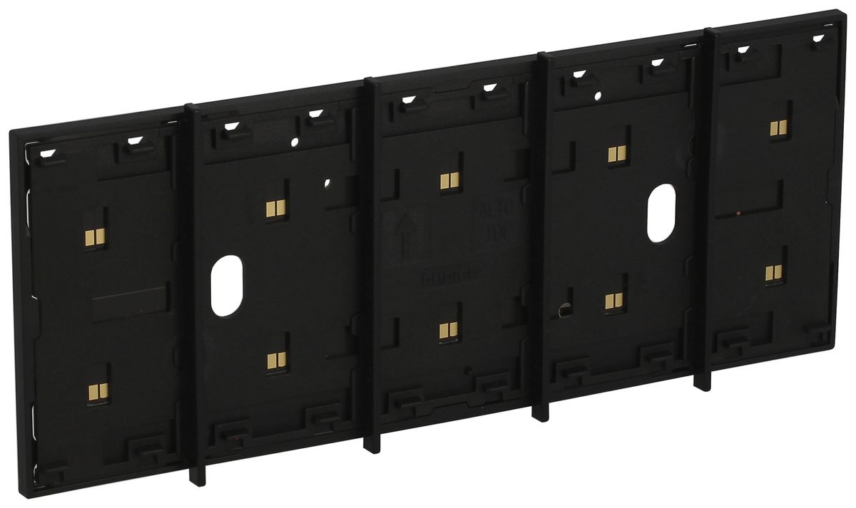 Cadre BUS Living Now MyHOME 4+1 modules montage sur prise 4 modules noir