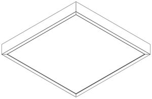 Anbaugehäuse Siteco Apollon Stahl 296×296×70mm weiss