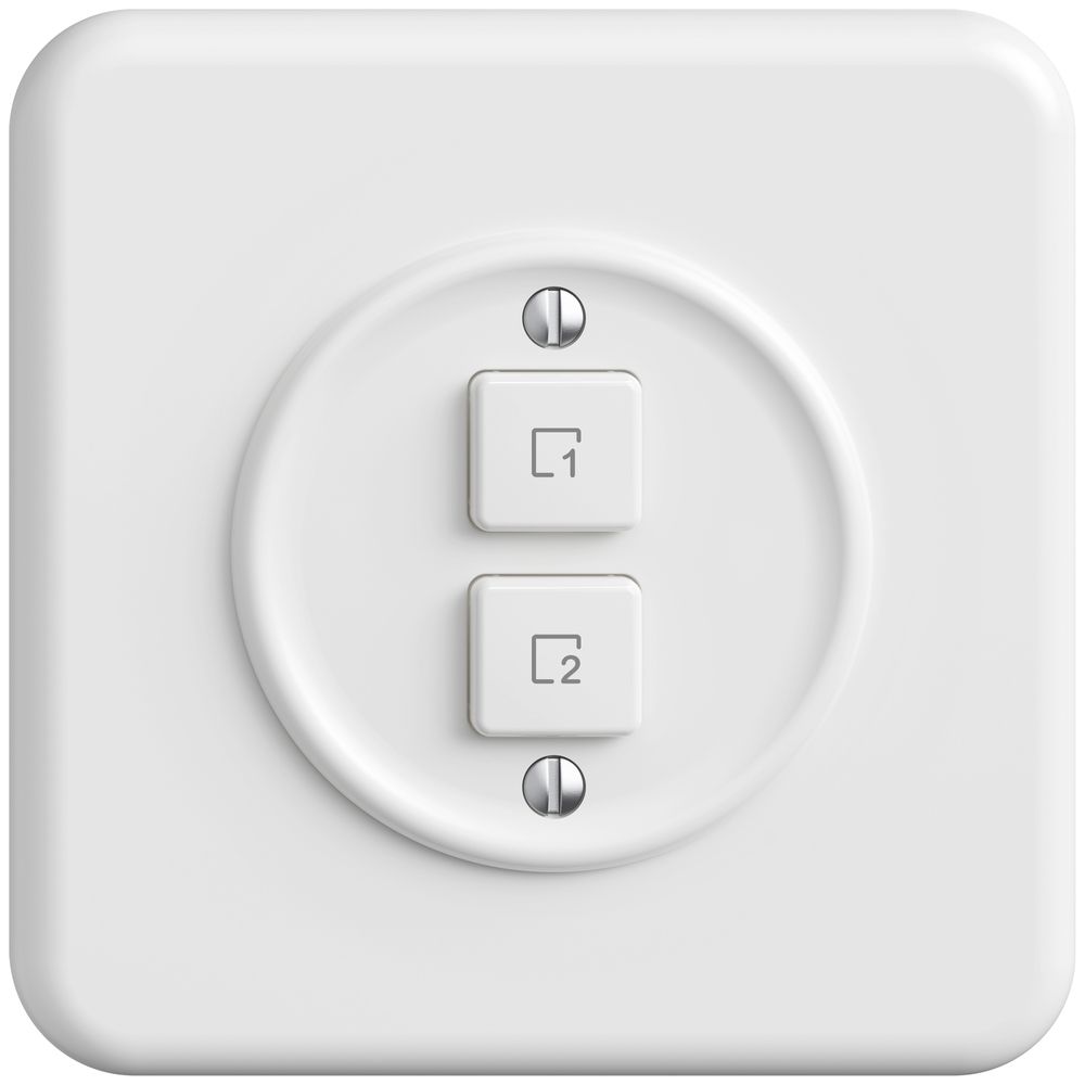 Commande pour poussoir scène ENC 2 scènes vert./2T WLAN Sdue Wiser blanc