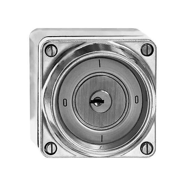 AP-Drehschalter feucht 0/1L Al kugelp, mit Sicherheitsschloss