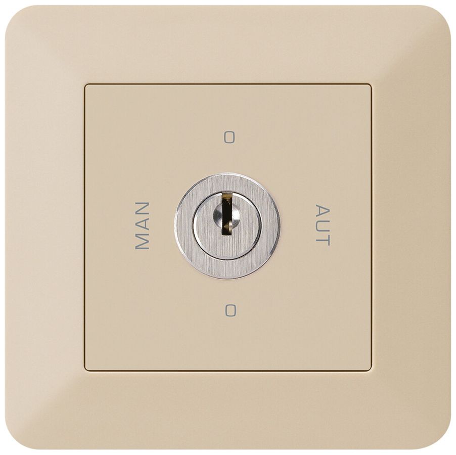 UP-Drehschalter 0-Man-0-Aut. kallysto.trend 2/1L beige mit Schloss