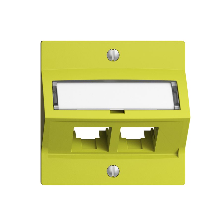 Kit di montaggio S-One EDIZIOdue F per 2×RJ45 obliquo, lemon