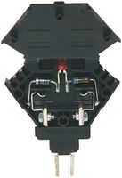 Spina portafusibile con LED 24V nero