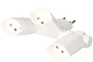 Mehrfachstecker MH Clip-Clap 3×T13 weiss mit Kinderschutz