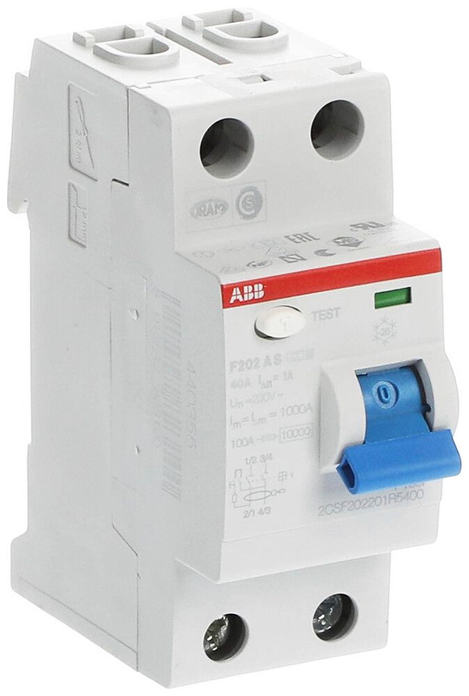 Fehlerstromschutzschalter ABB1000mA 40A 1P+N F202AS-40/1