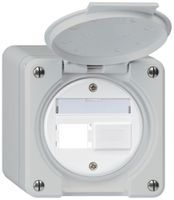 Kit di montaggio AP robusto IP55 uscita frontale per 2×R&M grigio