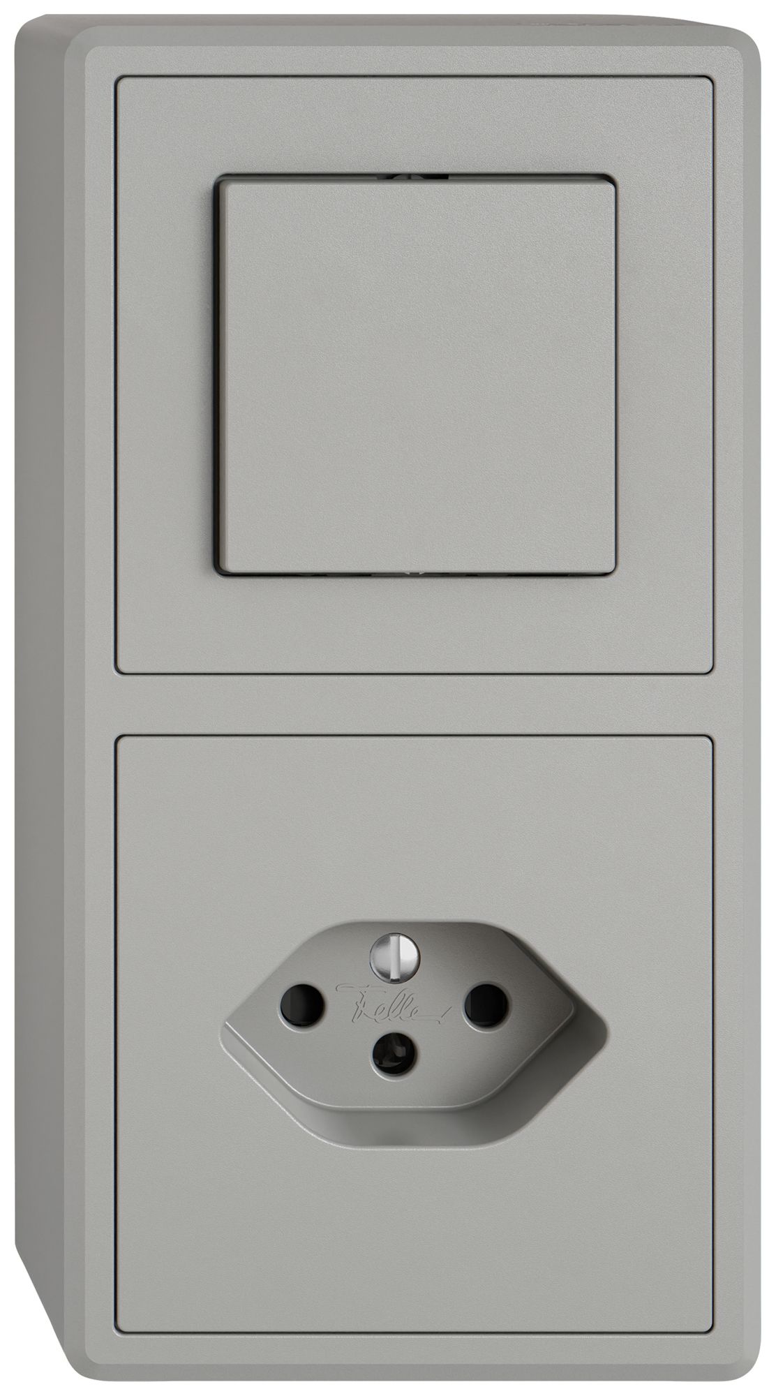 Combinaison AP EDIZIO.liv SNAPFIX® 2×1 140×74mm schéma 3/1L+1×T13 gris clair