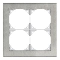 Abdeckrahmen EDIZIOdue prestige 2×2 chromstahl geschliffen