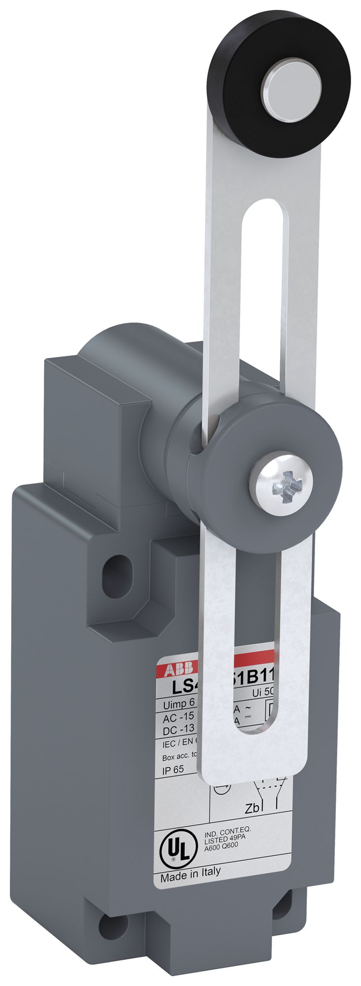 Interrupteur de position ABB LS4 levier pivotant à galet ajustable UL-V0 M20