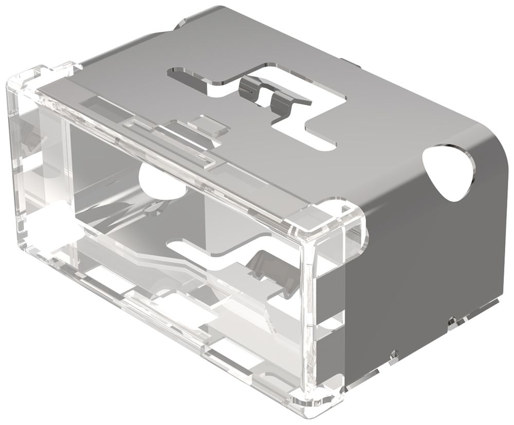 Cofano pressione EAO03 18×38mm traslucido, bianco