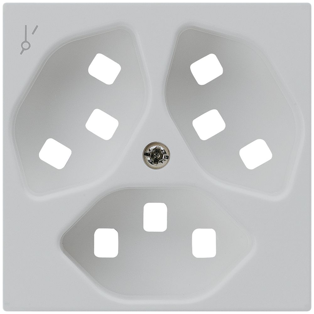 Plaque frontale pour prise Hager kallysto 3×T23 1×S H gris clair