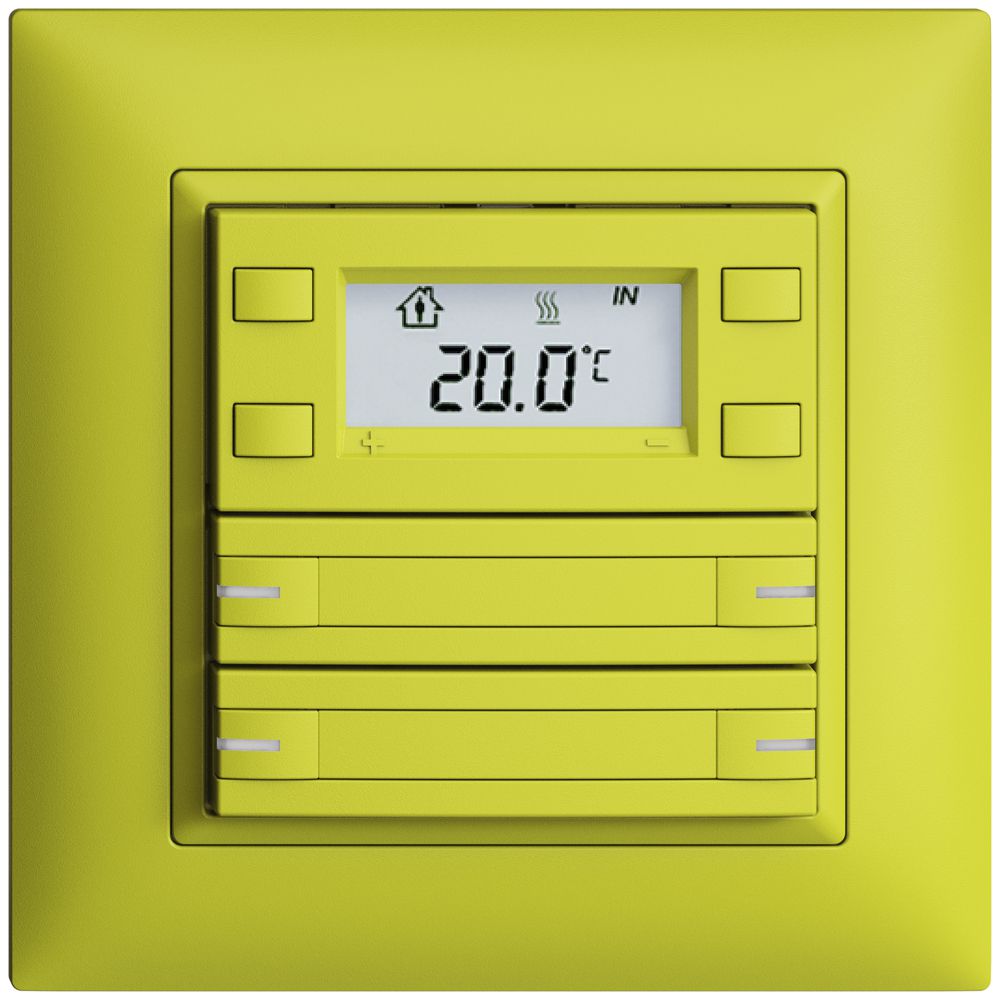 Poussoir RTH ENC KNX 4× EDIZIOdue FMI lemon, avec pap.+LED RGB