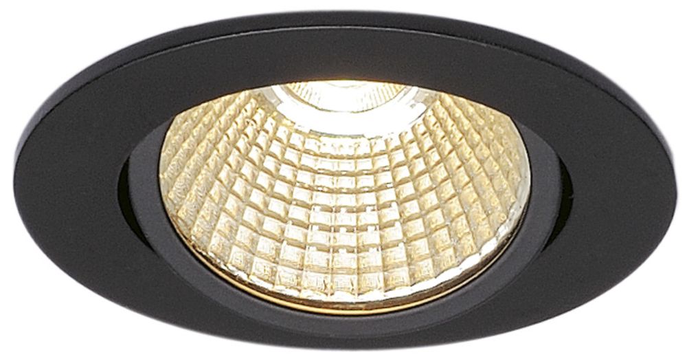 EB-LED-Downlight SLV NEW TRIA 68, 12W 775lm 3000K 38° rund mattschwarz