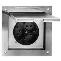 EB-Steckdose FH 3×T13/3 Gr.III Messing vernickelt