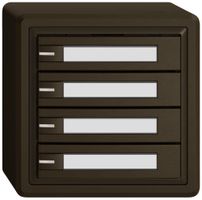 Poussoir KNX RGB AP EDIZIO.liv SNAPFIX® capteur temp.RGB-LED étiqu.4×com.1T br