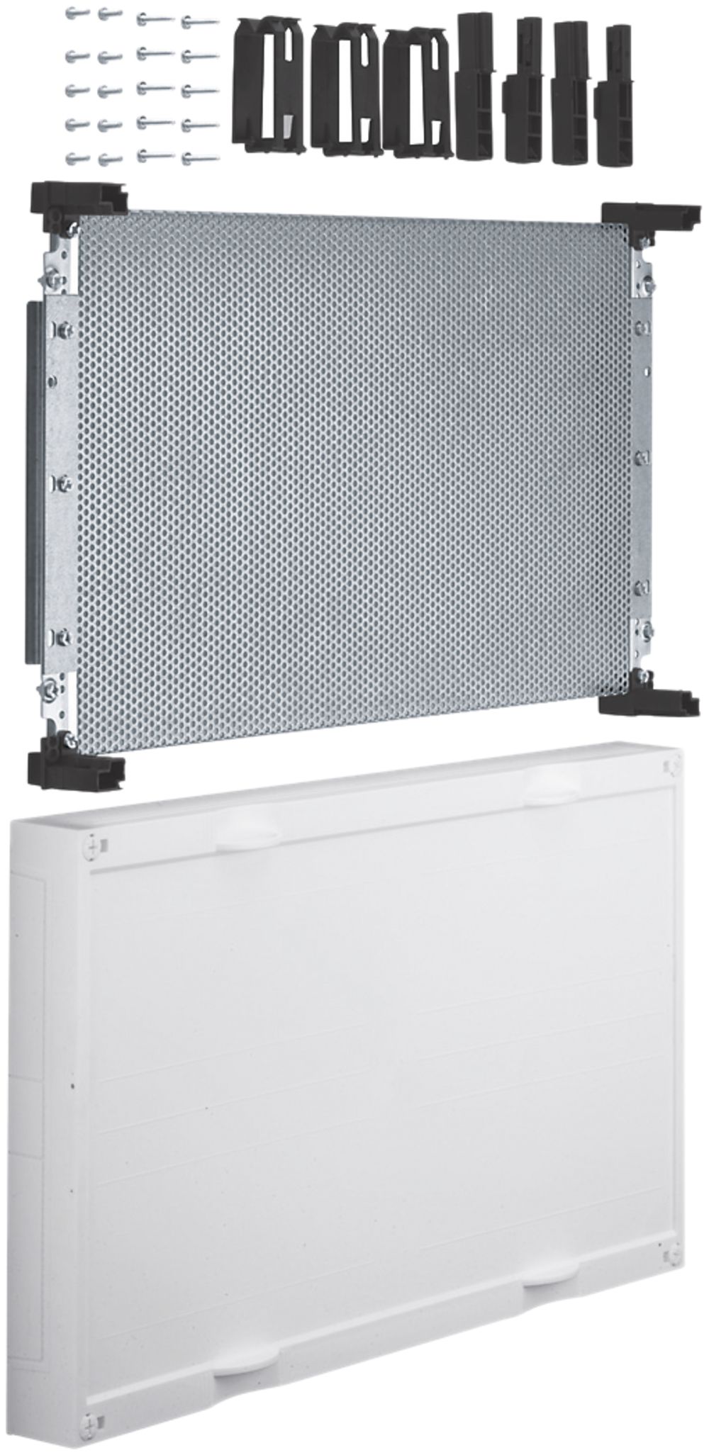 Kit Hager univers N 300×500mm avec plaque de montage perforée VDI