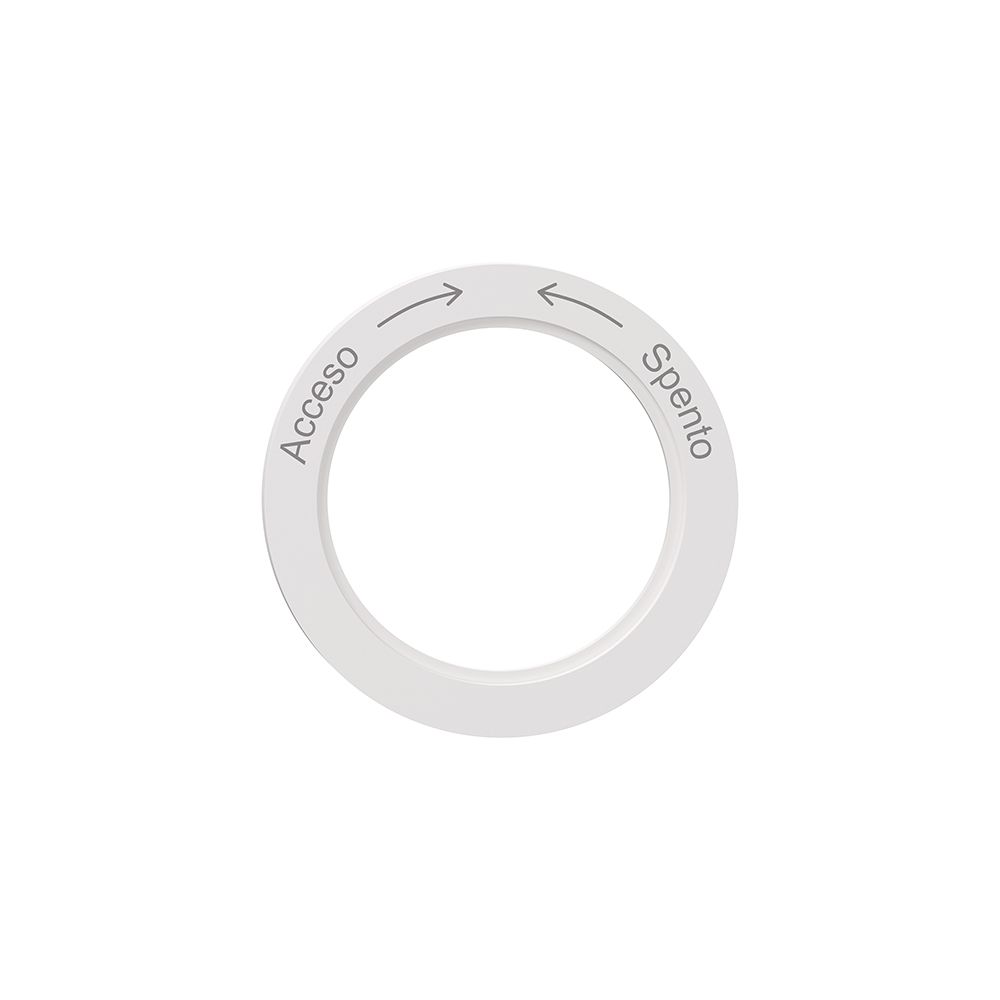 Kennscheibe NEVO, f.Drehschalter, Acceso-> <-Spento, weiss