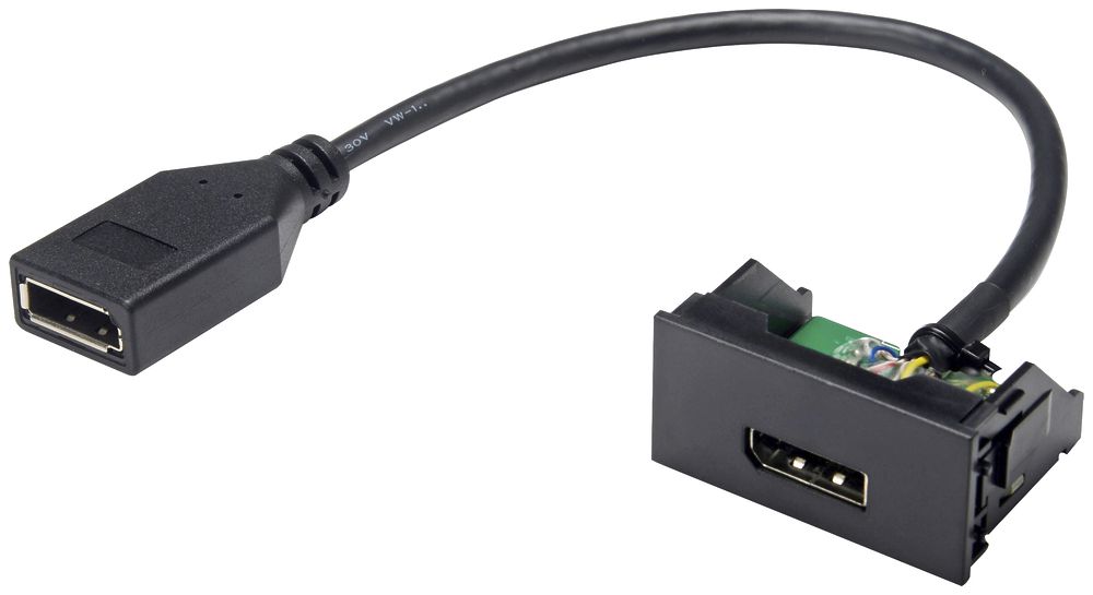 Module DisplayPort Cecoflex pour système de montage AV, f/f, câble, noir