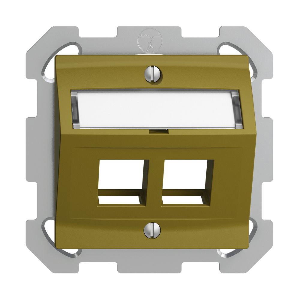 Kit de montage ENC Edue FM, avec capot de sortie oblique, pour 2×Keystone, olive