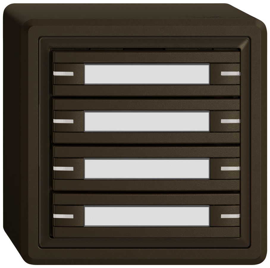 Poussoir KNX RGB AP EDIZIO.liv SNAPFIX® capteur temp.RGB-LED étiqu.8×com.1T br