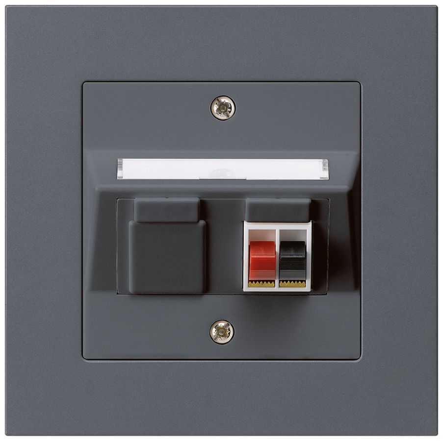 Prise ENC audio kallysto.pro 1×anthracite borne à étrier pour 1 haut-parleur