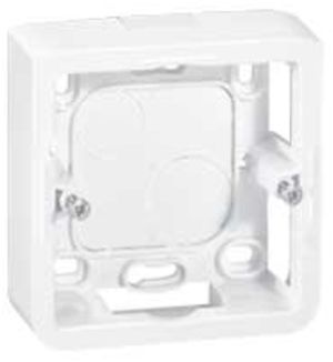 AP-Gehäuse MOS 1×2 Module weiss Tiefe=30mm