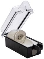 AP-Steckdose 1×T13 IP44 verschliessbar