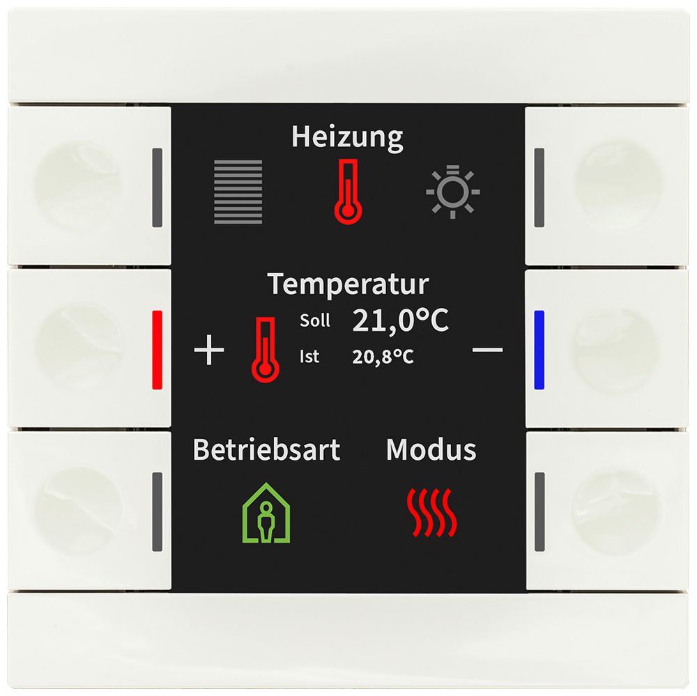 Apparecchio di comando KNX INS MDT BE-TAS86T.02 6t/6a display temp.bianco br