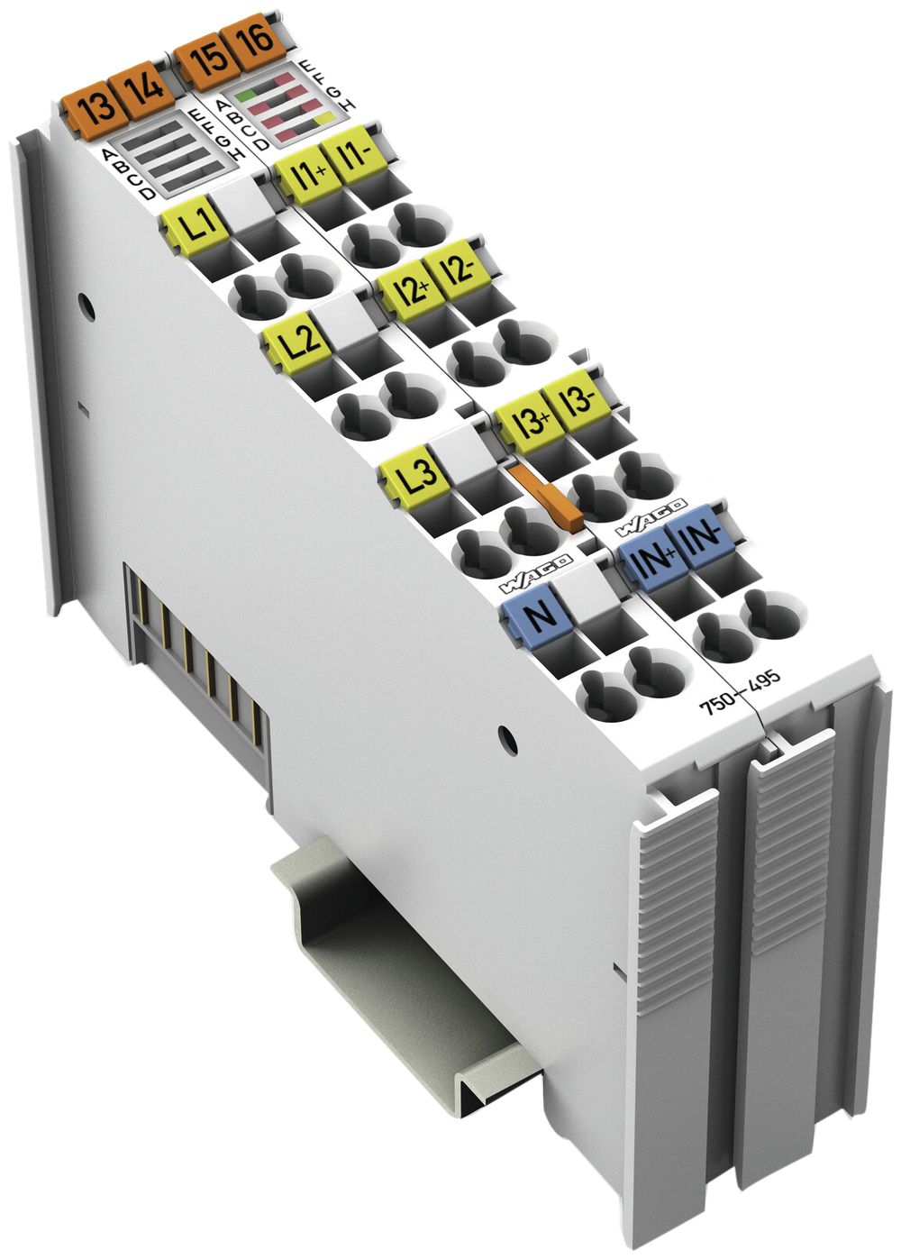 Module de mesure de la puissance AMD WAGO 3L, 1A 690VAC, gris clair